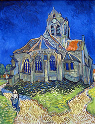 オルセー美術館に飾られている「オーヴェール・シュル・オワーズの教会(ヴィンセント・ヴァン・ゴッホ)」