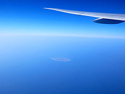 ペルシャ湾の上空