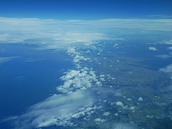 日本海の上空