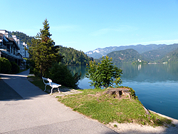 ブレッド湖沿いの散歩道
