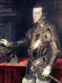 スペイン、マドリードのプラド美術館に飾られているスペイン王フェリペ2世の肖像画